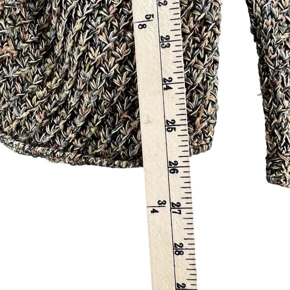 Sigrid Olsen Cardigan Sweater L Multicolor Silk Blend Open Front Hand Knitted - Picture 7 of 16